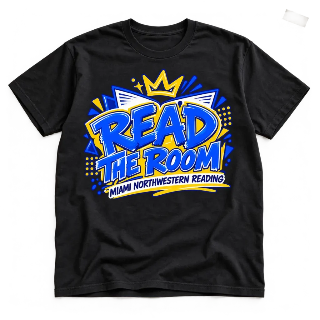 03 / Read the Room — Black tee mockup