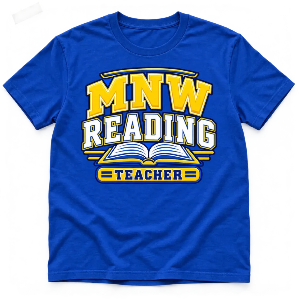 18 / MNW Reading Teacher — Royal tee mockup