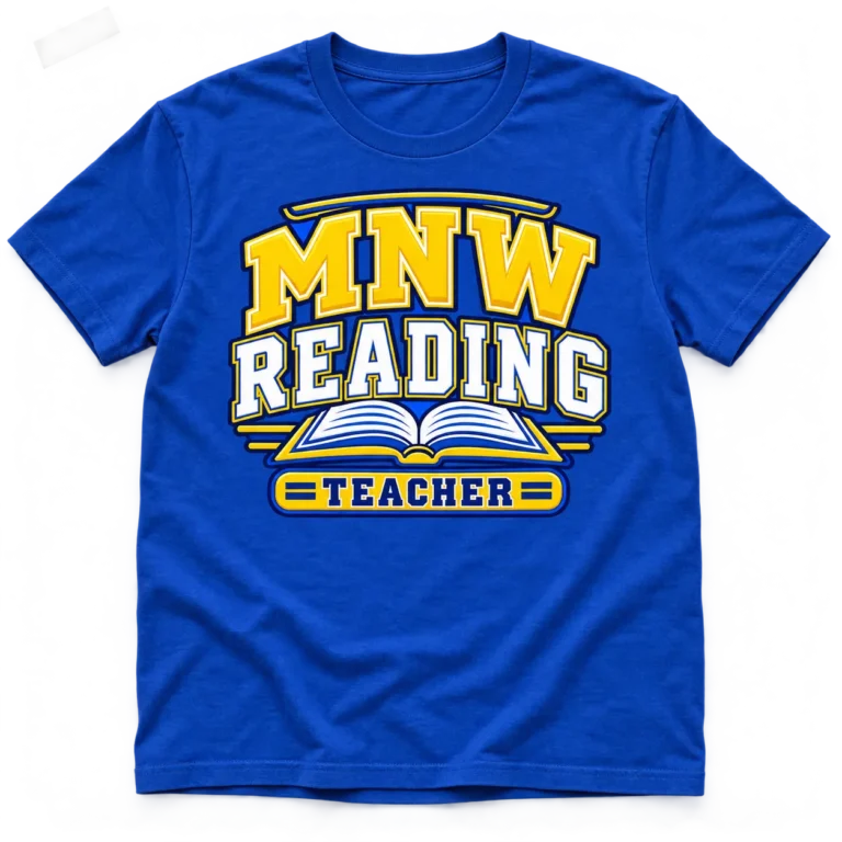 18 / MNW Reading Teacher — Royal tee mockup